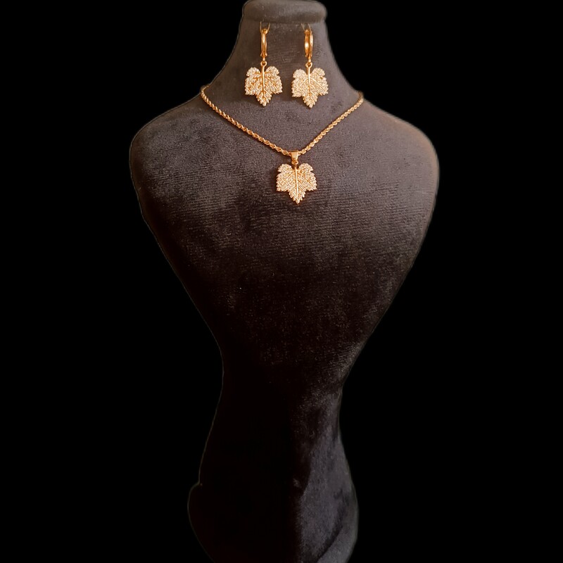 نیم ست ژوپینگ طرح برگ