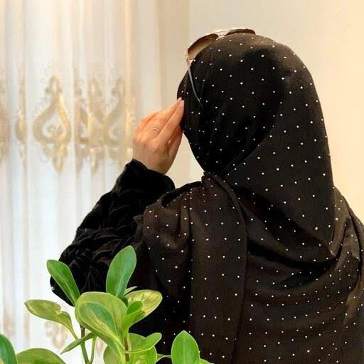 روسری وال اسلپ مشکی  با نگین نقره ای